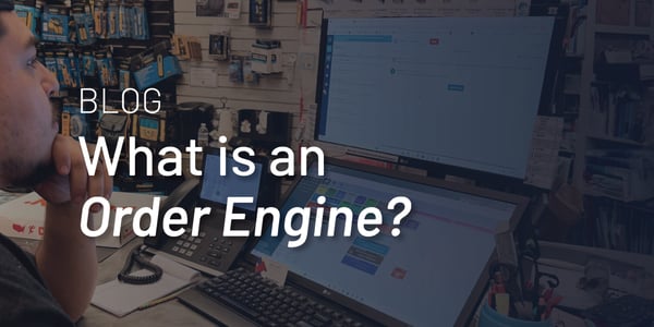 What is an order engine in distribution?